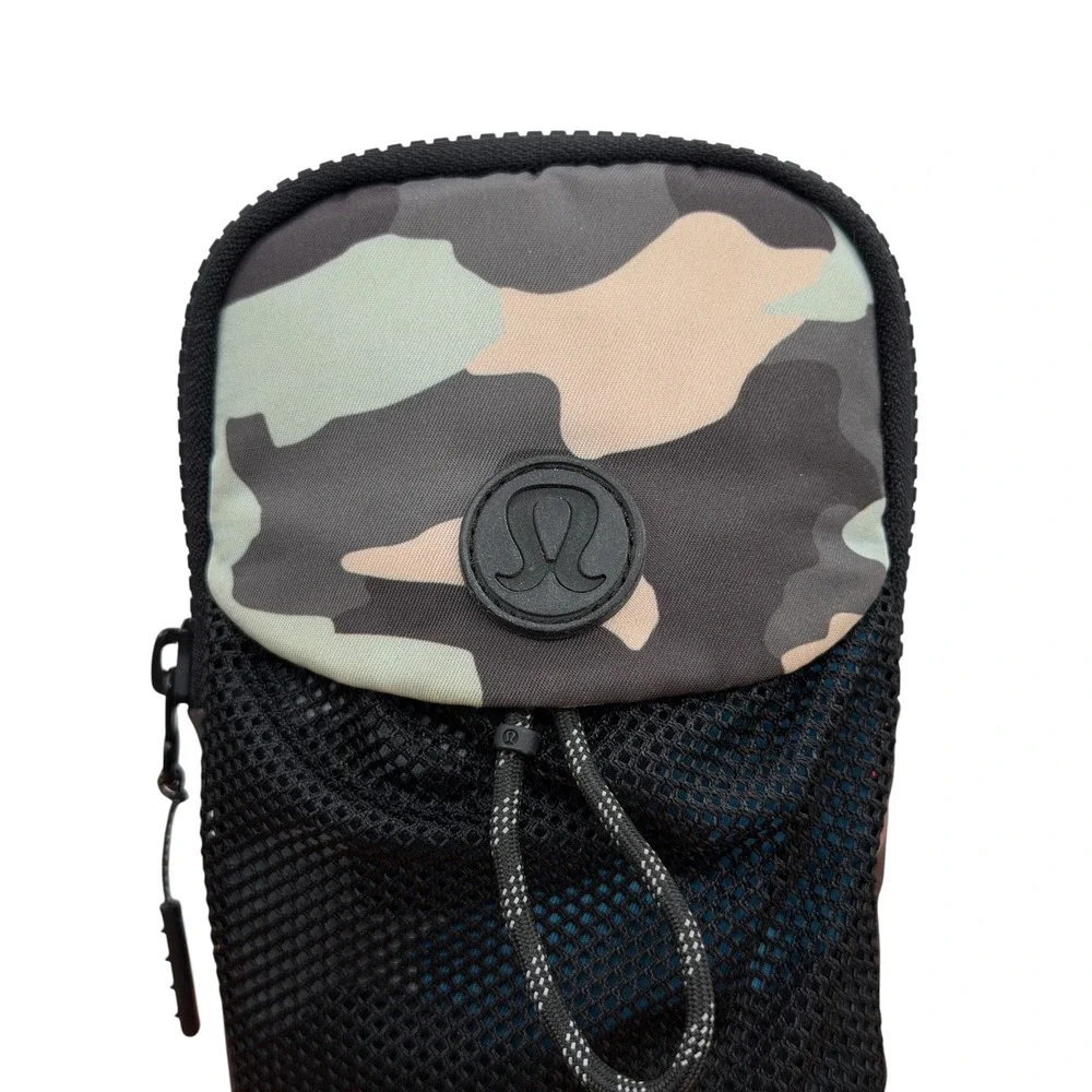 Lululemon Camo Bring It On Crossbody Bag Womens SZ S Camo Pink Gray Black Travel